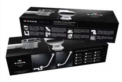 Слив-перелив для ванны Vega V55R (600 мм) ручка латунь хром