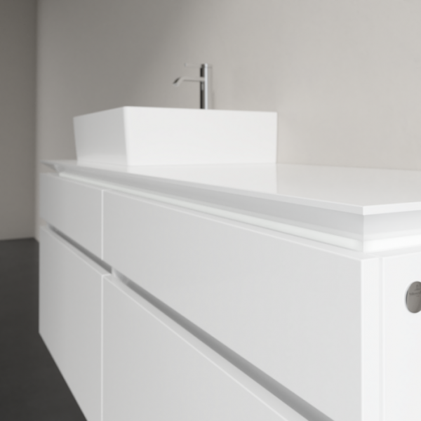 Villeroy & Boch Legato Тумба под раковину, 4 выдвижных ящика, 1400 x 550 x 500 mm, Glossy White / Glossy White B61400DH