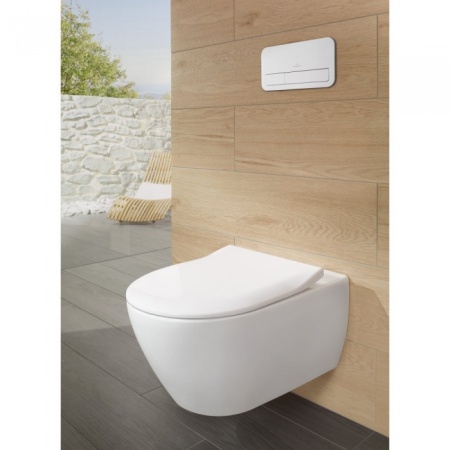 Унитаз подвесной с сиденьем Villeroy & Boch Subway 2.0 CeramicPlus 5614R2R1