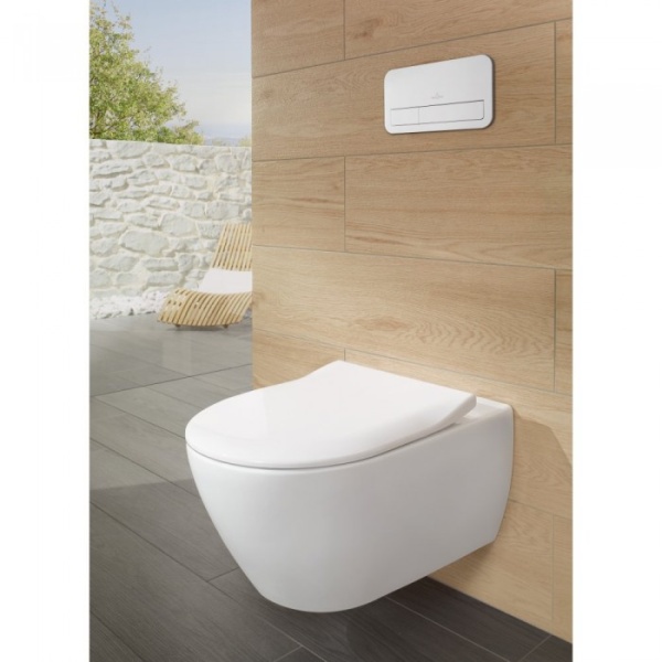 Унитаз подвесной с сиденьем Villeroy & Boch Subway 2.0 CeramicPlus 5614R2R1