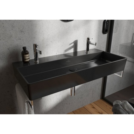 Villeroy & Boch Аксессуары Незапираемый донный клапан с решеткой, 75 x 110 x 75 mm, Ebony CeramicPlus 680800S5