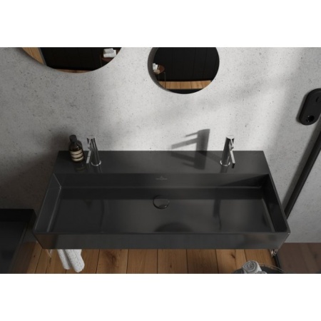 Villeroy & Boch Аксессуары Незапираемый донный клапан с решеткой, 75 x 110 x 75 mm, Ebony CeramicPlus 680800S5