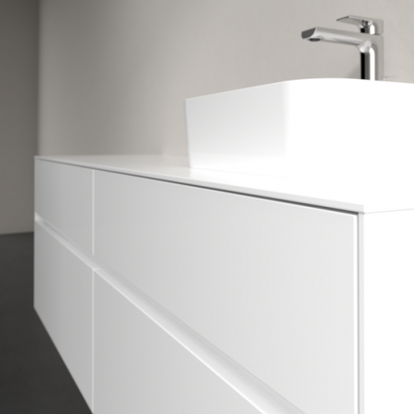 Villeroy & Boch Collaro Тумба под раковину, 4 выдвижных ящика, 1600 x 548 x 500 mm, Glossy White / Glossy White C10600DH