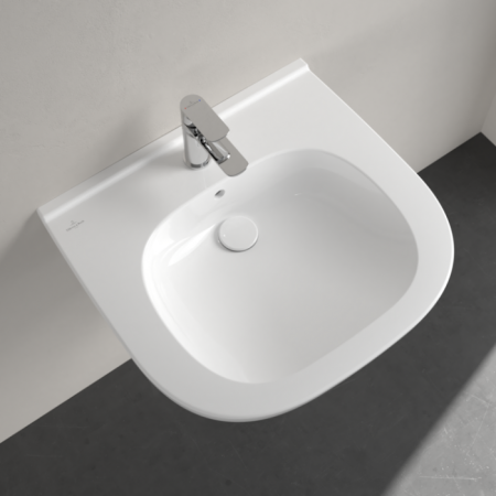 Villeroy & Boch ViCare Pаковина ViCare, 600 x 550 x 195 mm, Альпийский белый, с переливом, нешлифованный, 41196001