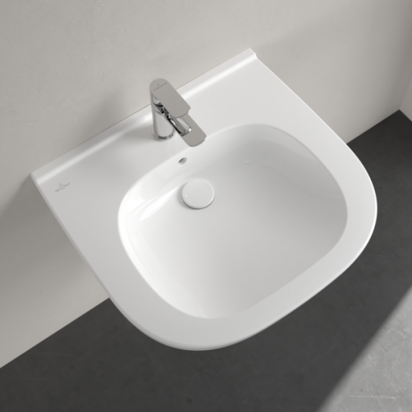 Villeroy & Boch ViCare Pаковина ViCare, 600 x 550 x 195 mm, Альпийский белый, с переливом, нешлифованный, 41196001