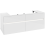 Villeroy & Boch Collaro Тумба под раковину, с подсветкой, 4 выдвижных ящика, 1400 x 548 x 500 mm, Glossy White / Glossy White C092B0DH