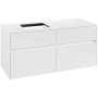Villeroy & Boch Collaro Тумба под раковину, с подсветкой, 4 выдвижных ящика, 1200 x 548 x 500 mm, Glossy White / Glossy White C129B0DH