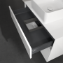 Villeroy & Boch Collaro Тумба под раковину, с подсветкой, 2 выдвижных ящика, 800 x 548 x 500 mm, Glossy White / Glossy White C037B0DH