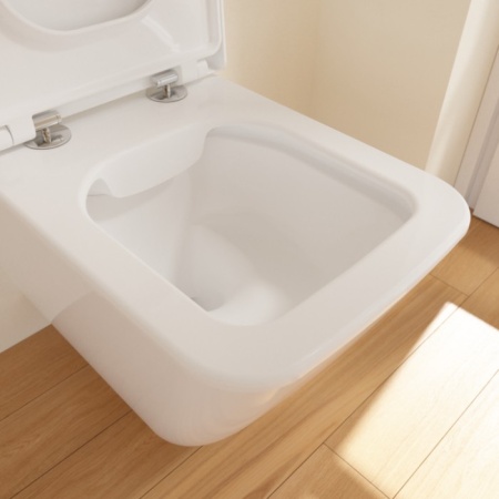 Villeroy & Boch Finion Унитаз с открытым смывным краем, настенный, с DirectFlush, Альпийский белый CeramicPlus 4664R0R1