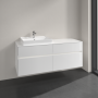 Villeroy & Boch Collaro Тумба под раковину, с подсветкой, 4 выдвижных ящика, 1400 x 548 x 500 mm, Glossy White / Glossy White C085B0DH