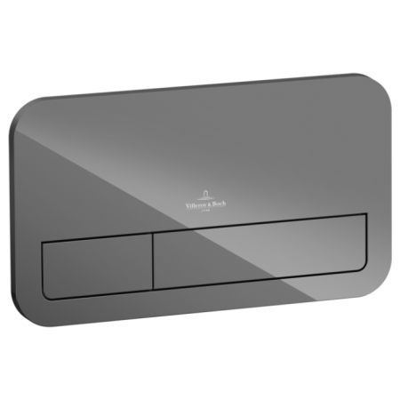 Клавиша (кнопка) смыва Villeroy & Boch ViConnect стеклянная, цвет глянцевый серый 922400RA