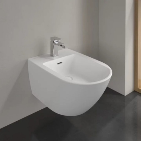 Villeroy & Boch Subway 3.0 Биде, настенный, 375 x 560 mm, Stone White CeramicPlus 447000RW