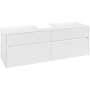 Villeroy & Boch Collaro Тумба под раковину, 4 выдвижных ящика, 1600 x 548 x 500 mm, Glossy White / Glossy White C10400DH