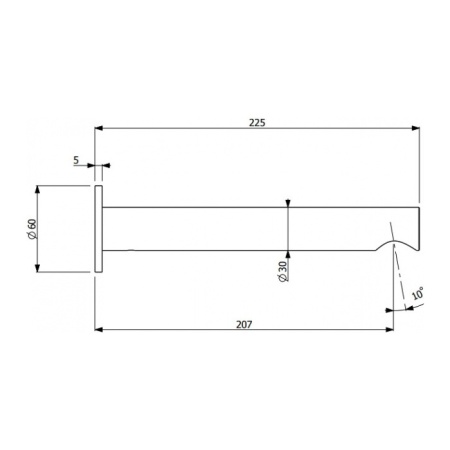 Излив Villeroy & Boch Dawn TVW10612A153K5 для раковины, черный матовый TVW10612A153K5