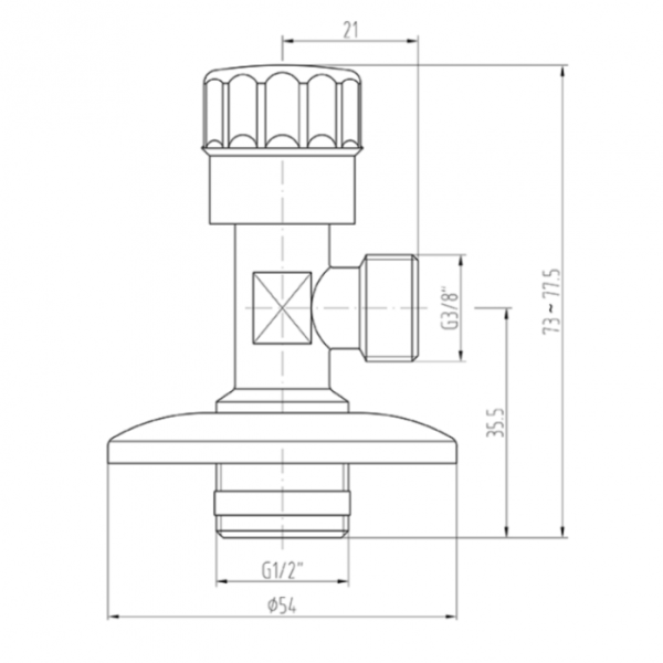Вентиль Villeroy & Boch TVC00000500261 хром TVC00000500261