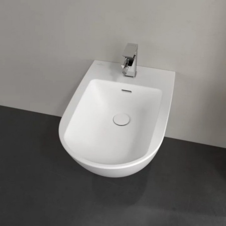 Villeroy & Boch Subway 3.0 Биде, настенный, 375 x 560 mm, Stone White CeramicPlus 447000RW