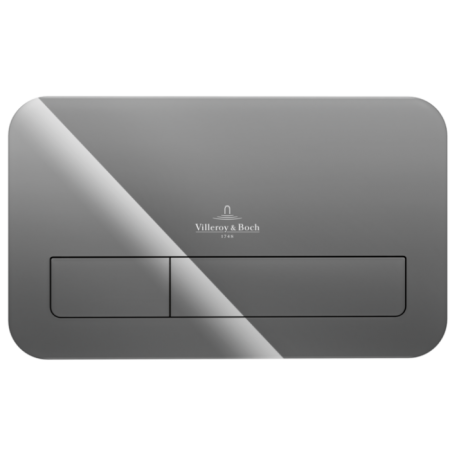 Клавиша (кнопка) смыва Villeroy & Boch ViConnect стеклянная, цвет глянцевый серый 922400RA