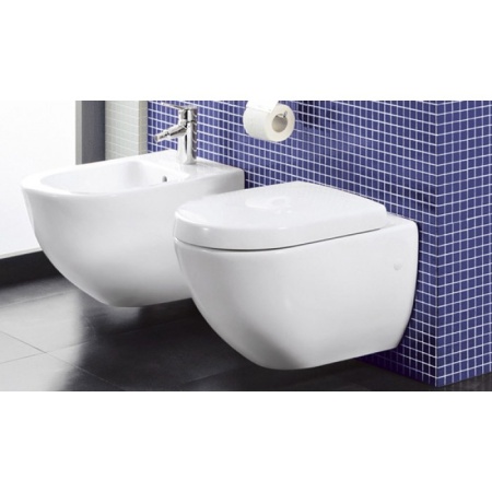 Чаша для унитаза подвесного Villeroy & Boch Subway 660010R1 альпийский белый CeramicPlus 660010R1