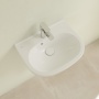 Villeroy & Boch O.novo Раковина компактная, 500 x 400 x 180 mm, Альпийский белый, с переливом, нешлифованный 53605001