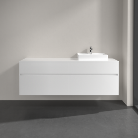 Villeroy & Boch Collaro Тумба под раковину, с подсветкой, 4 выдвижных ящика, 1600 x 548 x 500 mm, Glossy White / Glossy White C079B0DH