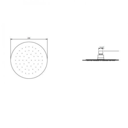 Верхний душ Villeroy & Boch Universal TVC00040120061 хром TVC00040120061