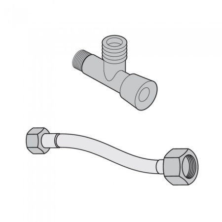 Комплект Villeroy & Boch ViClean для подключения воды 8x34x2 см V9901900