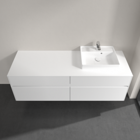 Villeroy & Boch Collaro Тумба под раковину, с подсветкой, 4 выдвижных ящика, 1600 x 548 x 500 mm, Glossy White / Glossy White C079B0DH