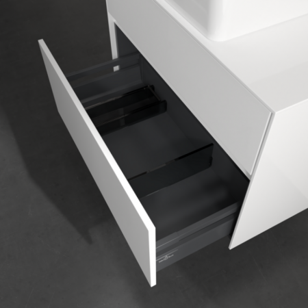 Villeroy & Boch Collaro Тумба под раковину, с подсветкой, 2 выдвижных ящика, 800 x 548 x 500 mm, Glossy White / Glossy White C037B0DH