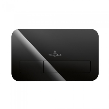 Клавиша (кнопка) смыва Villeroy & Boch ViConnect стеклянная, цвет глянцевый черный 922400RB