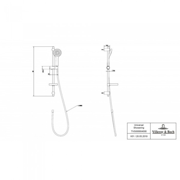 Душевой комплект Villeroy & Boch TVS00000400061