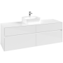 Villeroy & Boch Collaro Тумба под раковину, 4 выдвижных ящика, 1600 x 548 x 500 mm, Glossy White / Glossy White C10400DH