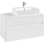 Villeroy & Boch Collaro Тумба под раковину, с подсветкой, 2 выдвижных ящика, 1000 x 548 x 500 mm, Glossy White / Glossy White C127B0DH
