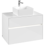 Villeroy & Boch Collaro Тумба под раковину, с подсветкой, 2 выдвижных ящика, 800 x 548 x 500 mm, Glossy White / Glossy White C037B0DH