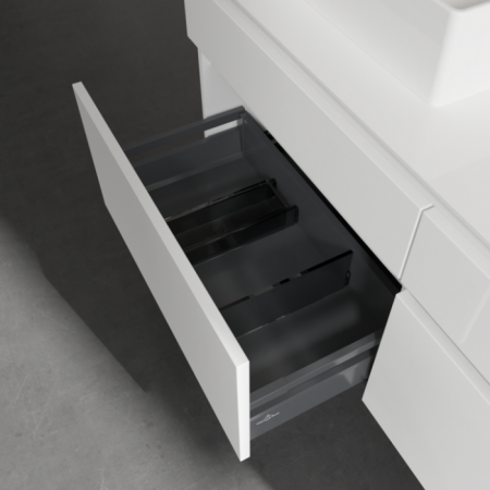 Villeroy & Boch Legato Тумба под раковину, 4 выдвижных ящика, 1400 x 550 x 500 mm, Glossy White / Glossy White B61400DH