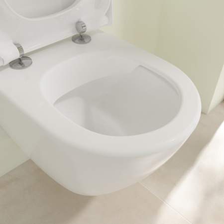 Villeroy & Boch Subway 2.0 Унитаз с открытым смывным краем Compact, настенный, Альпийский белый CeramicPlus 5606R0R1