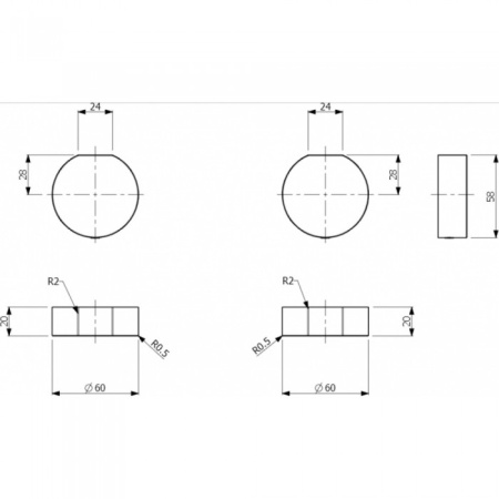 Комплект ручек Villeroy & Boch Dawn TVW10613A15261 для смесителя, хром TVW10613A15261