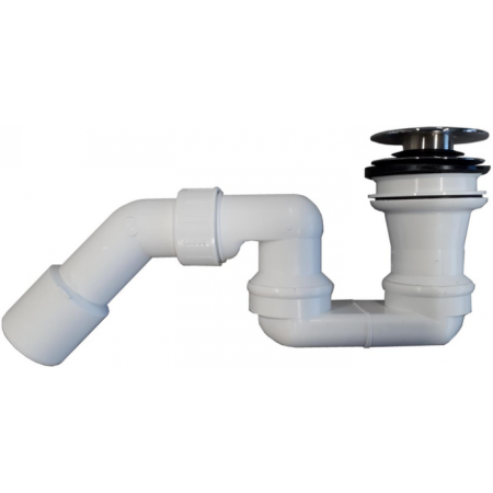 Аксессуары Клапан Push-to-Open без функции перелива (Крышка стока White & Chrome) 145 x 275 x 114 mm, Хромированный