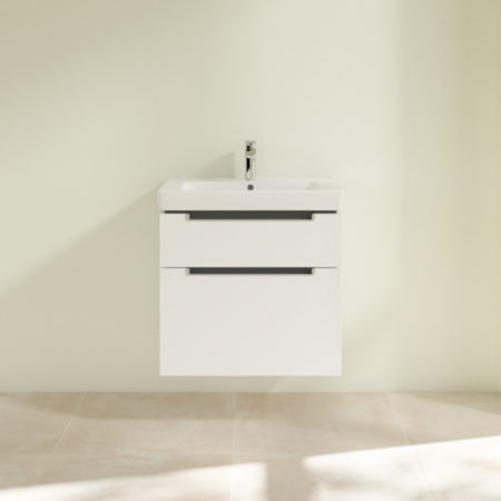 Villeroy & Boch Subway 2.0 Тумба под раковину, 2 выдвижных ящика, 637 x 590 x 454 mm, Glossy White A91000DH