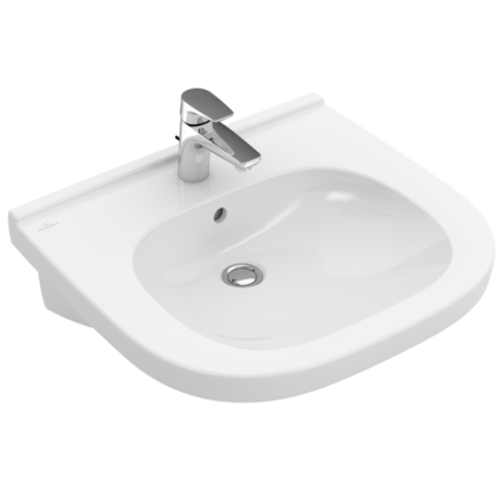Villeroy & Boch ViCare Pаковина ViCare, 600 x 550 x 195 mm, Альпийский белый, с переливом, нешлифованный, 41196001