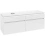 Villeroy & Boch Legato Тумба под раковину, 4 выдвижных ящика, 1400 x 550 x 500 mm, Glossy White / Glossy White B61400DH