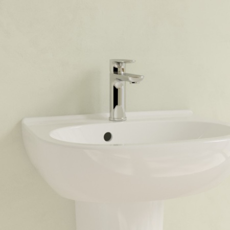 Villeroy & Boch O.novo Раковина компактная, 500 x 400 x 180 mm, Альпийский белый, с переливом, нешлифованный 53605001