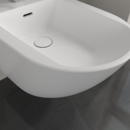 Villeroy & Boch Subway 3.0 Биде, настенный, 375 x 560 mm, Stone White CeramicPlus 447000RW