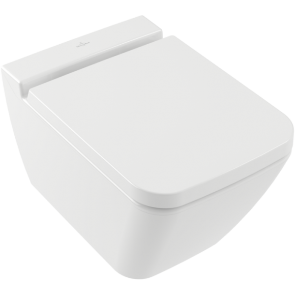 Villeroy & Boch Finion Унитаз с открытым смывным краем, настенный, с DirectFlush, Альпийский белый CeramicPlus 4664R0R1